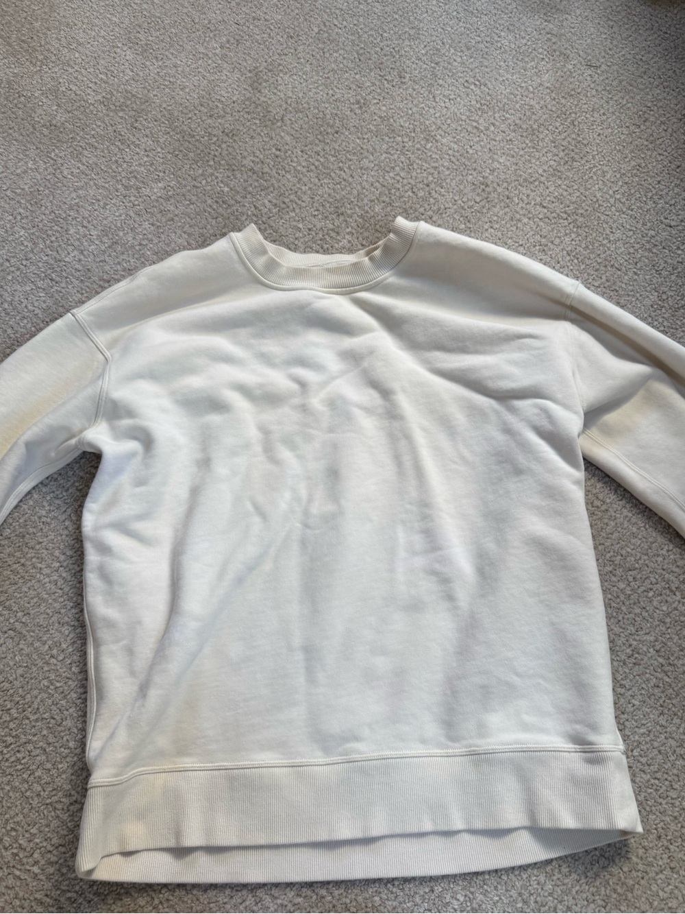 lululemon athletica Cream White Crewneck Sweatshirt